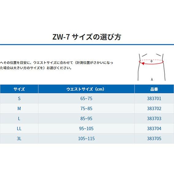送料無料 TNK】ザムスト 腰用サポーター 383704 ZW-7 ZAMST｜腰｜大阪