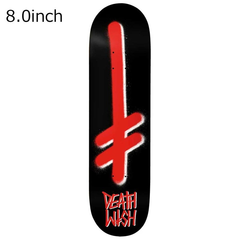デスウィッシュDEATHWISHスケボースケートボードデッキ板ギャングロゴブラックレッド8.0DWGANGLOGOBLK/RED8.0030050001010073