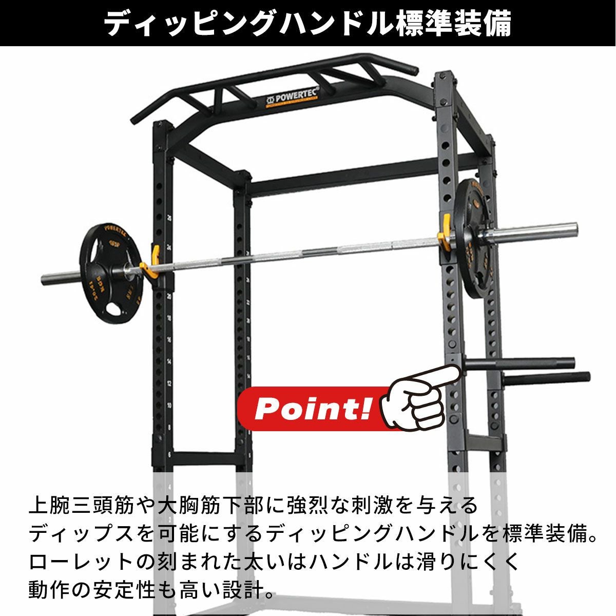 r*3様 POWERTEC パワーテック WB-PR19【引き取り限定】 パワーテック トレーニングギア パワー ラック WB-PR19 POWERTEC