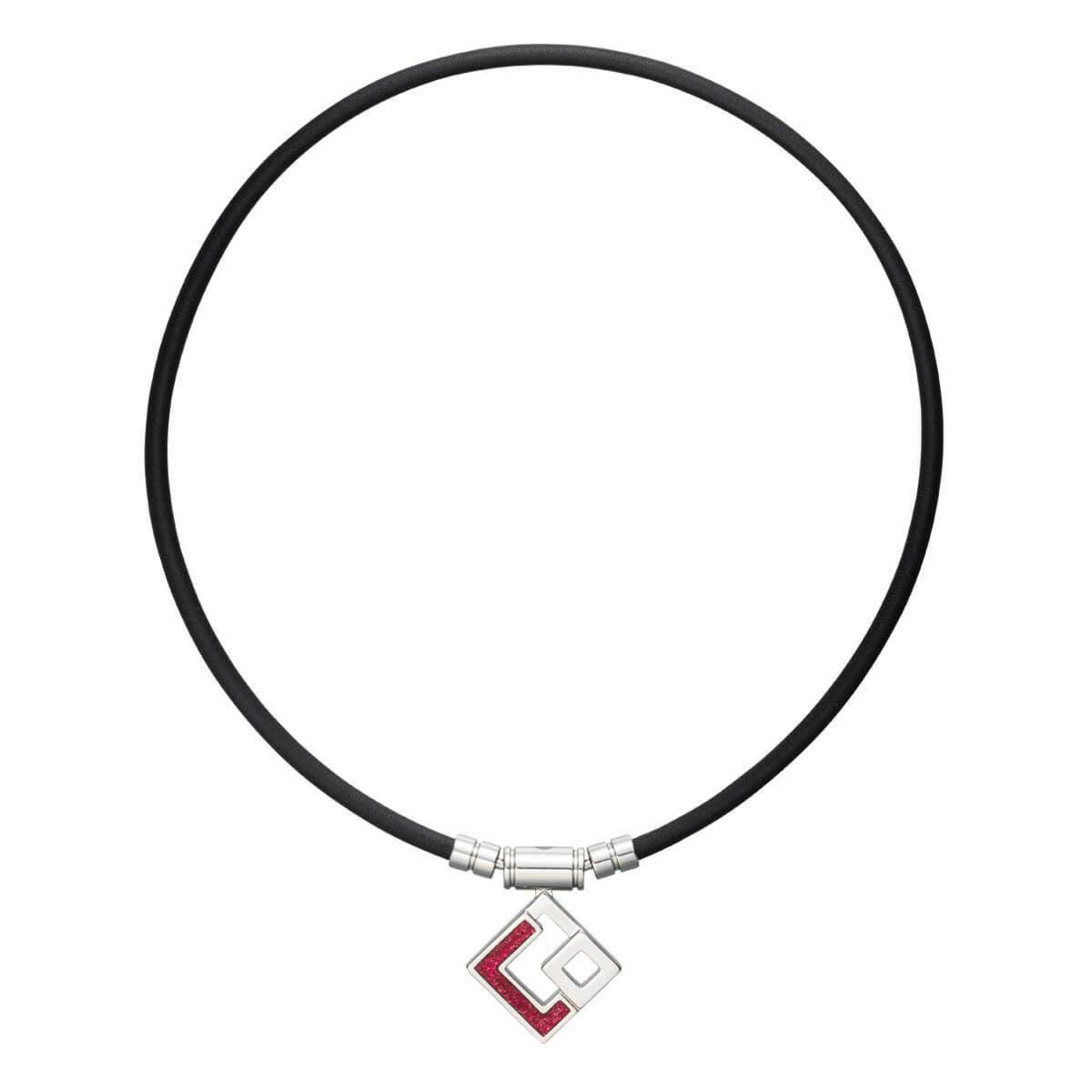 コラントッテ 磁気 ネックレス TAO ネックレス AURA レッド ラメ