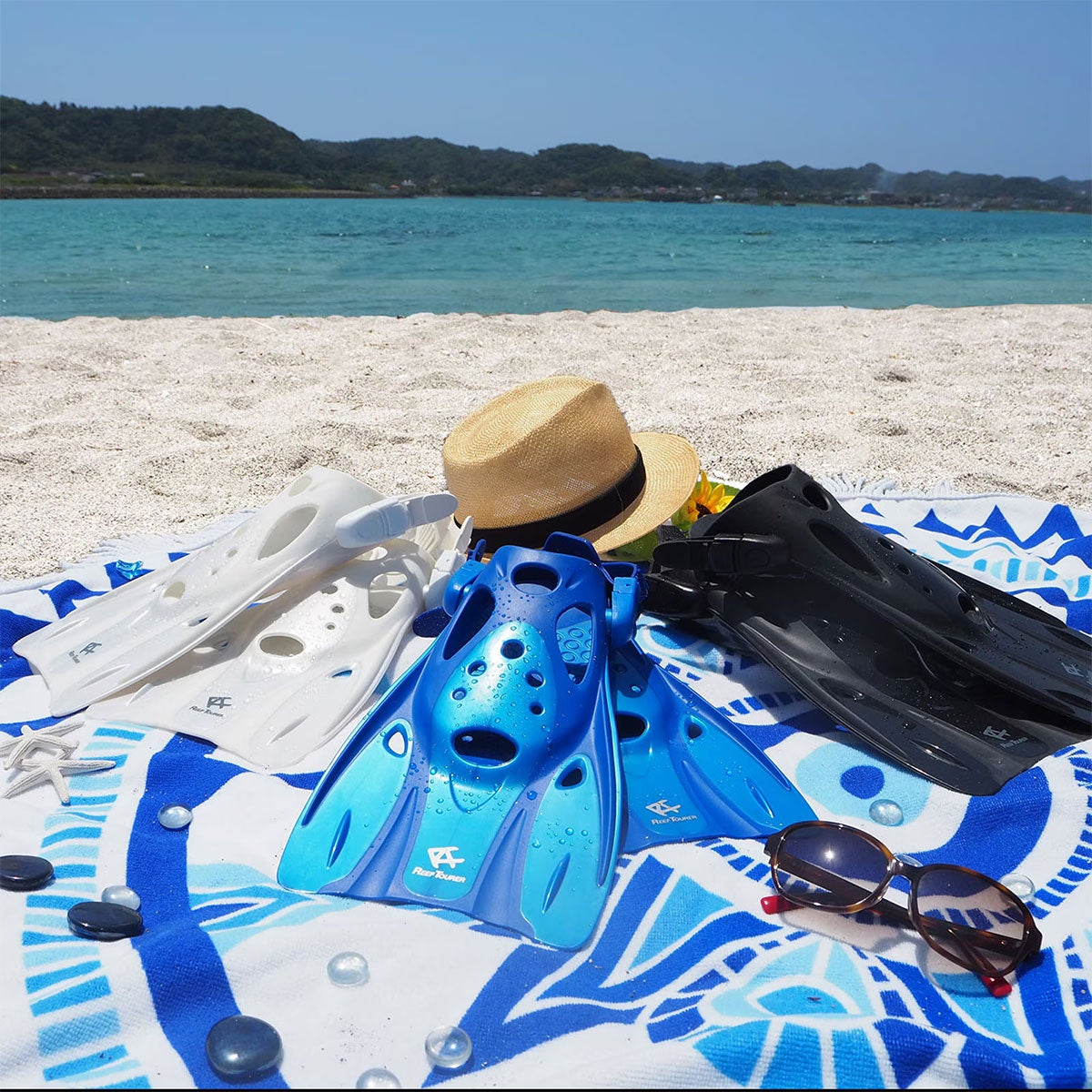 リーフツアラースノーケリングフィンメンズ/レディース軽量ストラップフィンRF0106REEFTOURER