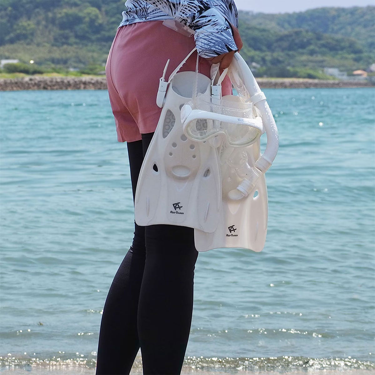 リーフツアラースノーケリングフィンメンズ/レディース軽量ストラップフィンRF0106REEFTOURER