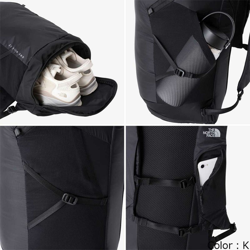 ザ・ノース・フェイスランニング鞄バッグリュックサックバックパックデイパックワンマイル22ONEMILE22NM62460-Kメンズレディースユニセックス24FA秋冬