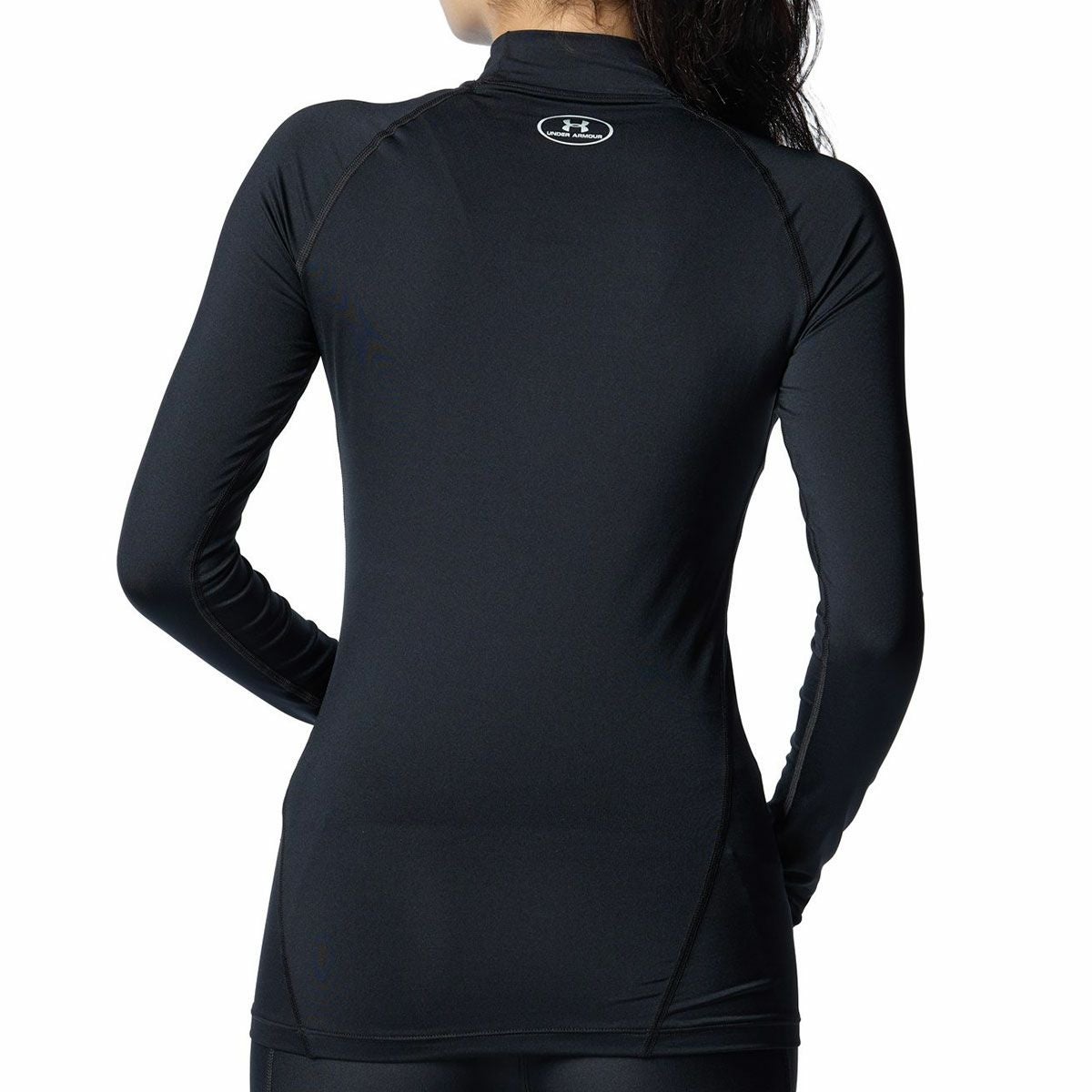 アンダーアーマーUNDERARMOURジムフィットネスヨガウェアインナーシャツアンダーシャツUAウィメンズヒートギアコンプレッションモックシャツ1358605-001レディース女性24FA秋冬