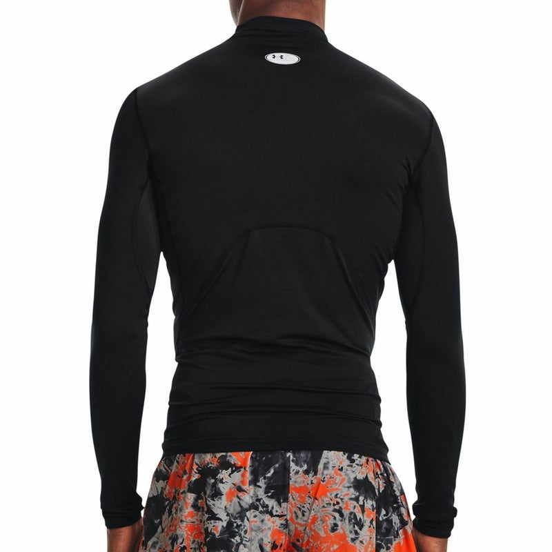 アンダーアーマーUNDERARMOURジムフィットネスヨガウェアインナーシャツアンダーシャツUAコールドギアアーマーコンプレッションロングスリーブモックネックシャツ1366072-001メンズ男性24FA秋冬