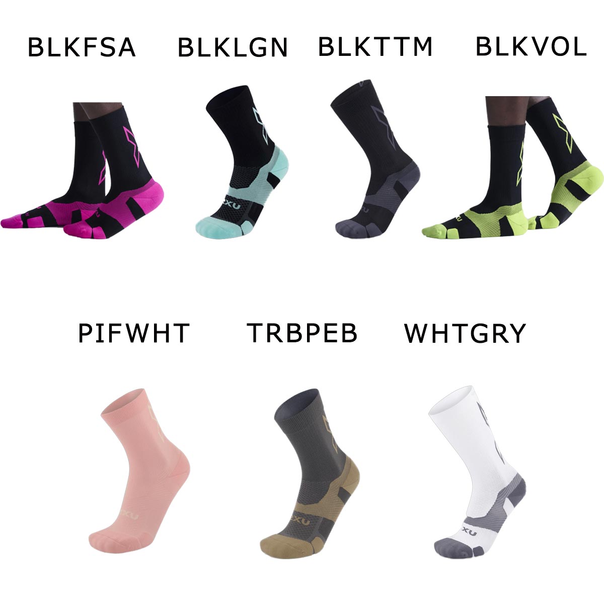 2XUツータイムズユーランニングソックス靴下VectrLightCushionCrewSocksヴェクターライトクッションクルーソックスUA7005Eメンズレディースユニセックス25SP春夏