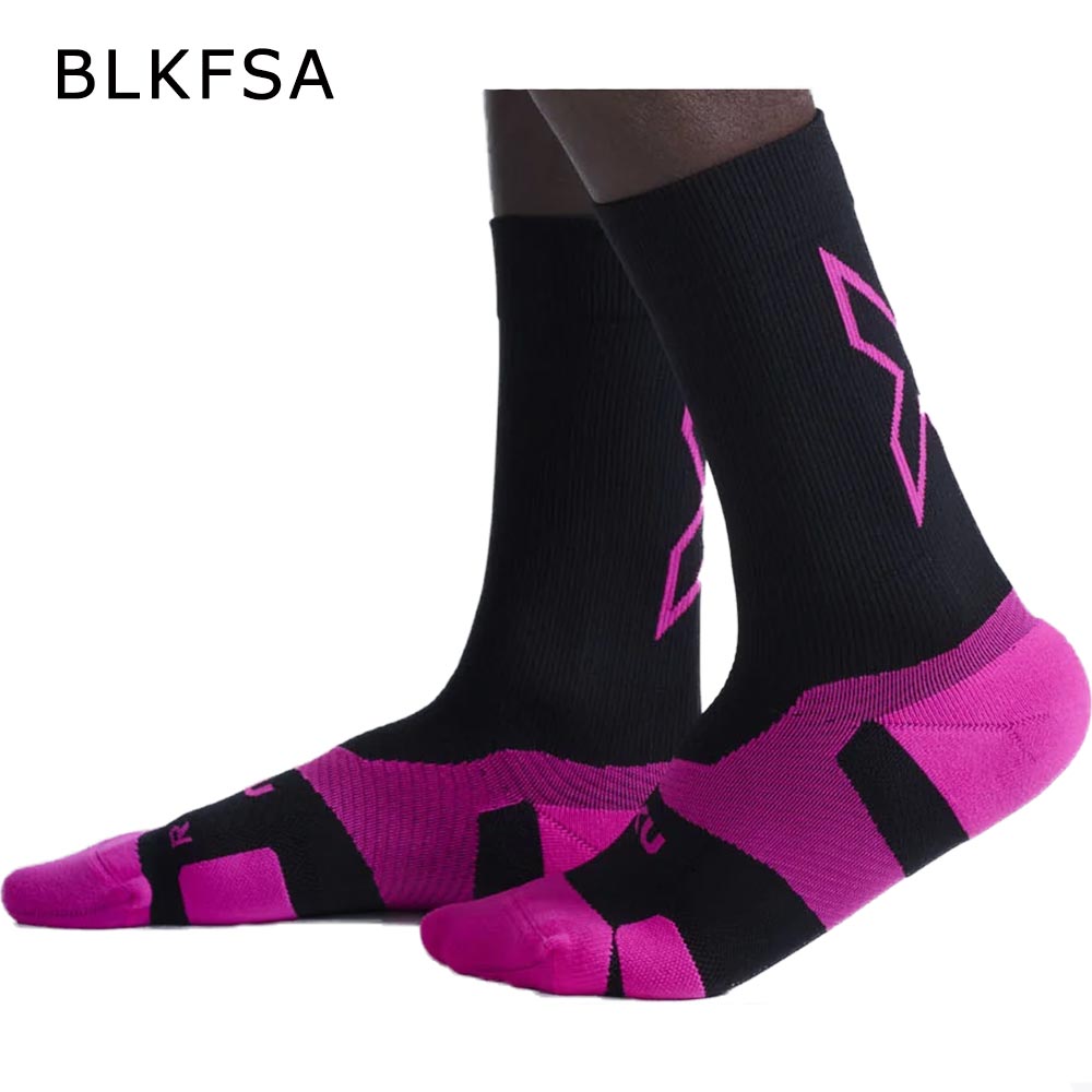 2XUツータイムズユーランニングソックス靴下VectrLightCushionCrewSocksヴェクターライトクッションクルーソックスUA7005Eメンズレディースユニセックス25SP春夏