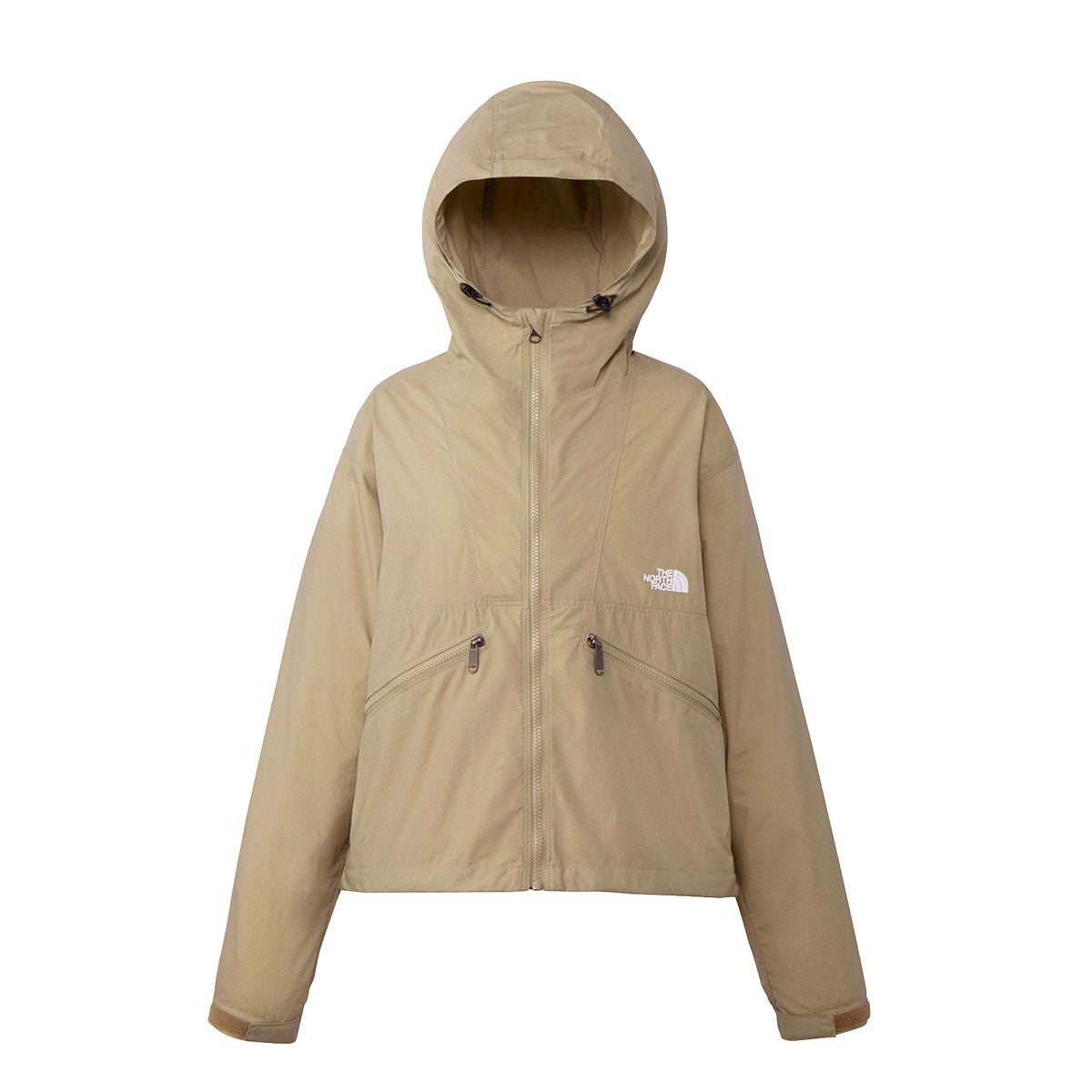 美品☆ノースフェイス コンパクトジャケット◎ベージュ系レディースXL THE NORTH FACE(ザ・ノース・フェイス)の【洗える】【撥水】【防風