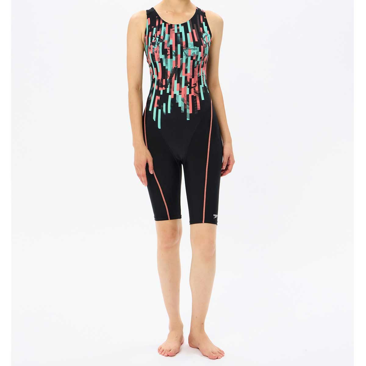 スピードSPEEDOスイムフィットネス水着ストライプスディライトルースンニースキンStripesDelightLoosenKneeskinSFW12450-MNレディース女性25S1春夏