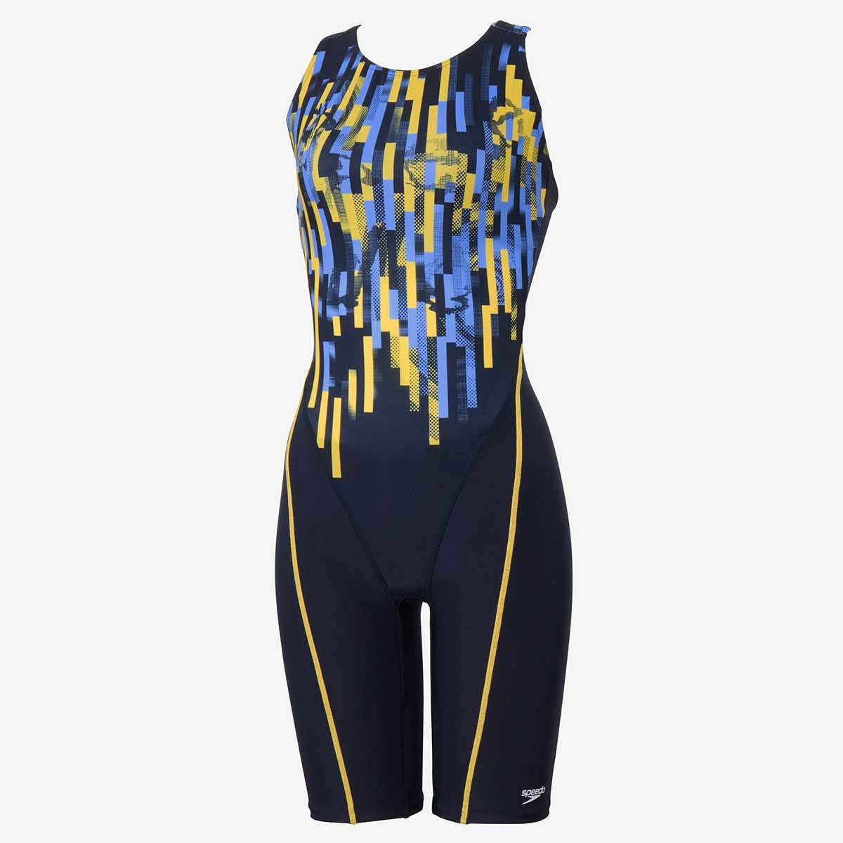 スピードSPEEDOスイムフィットネス水着ストライプスディライトルースンニースキンStripesDelightLoosenKneeskinSFW12450-YEレディース女性25S1春夏