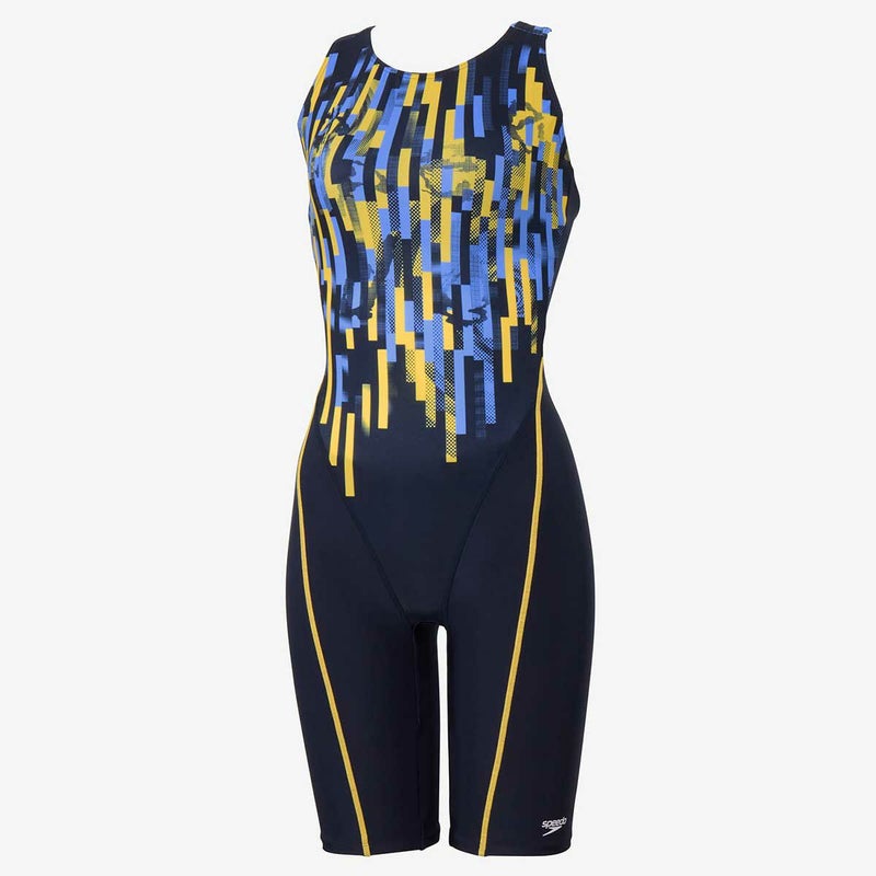 スピードSPEEDOスイムフィットネス水着ストライプスディライトルースンニースキンStripesDelightLoosenKneeskinSFW12450-YEレディース女性25S1春夏