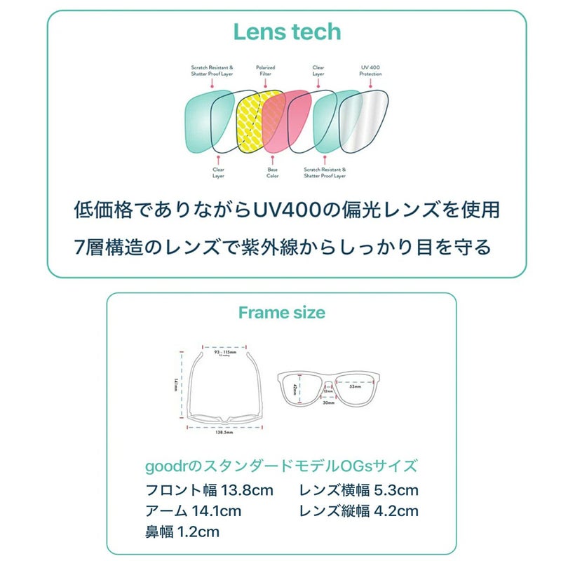 グダーgoodrスポーツサングラスOGsSunriseChasersOG-AM1-GRメンズレディースユニセックス24FA秋冬