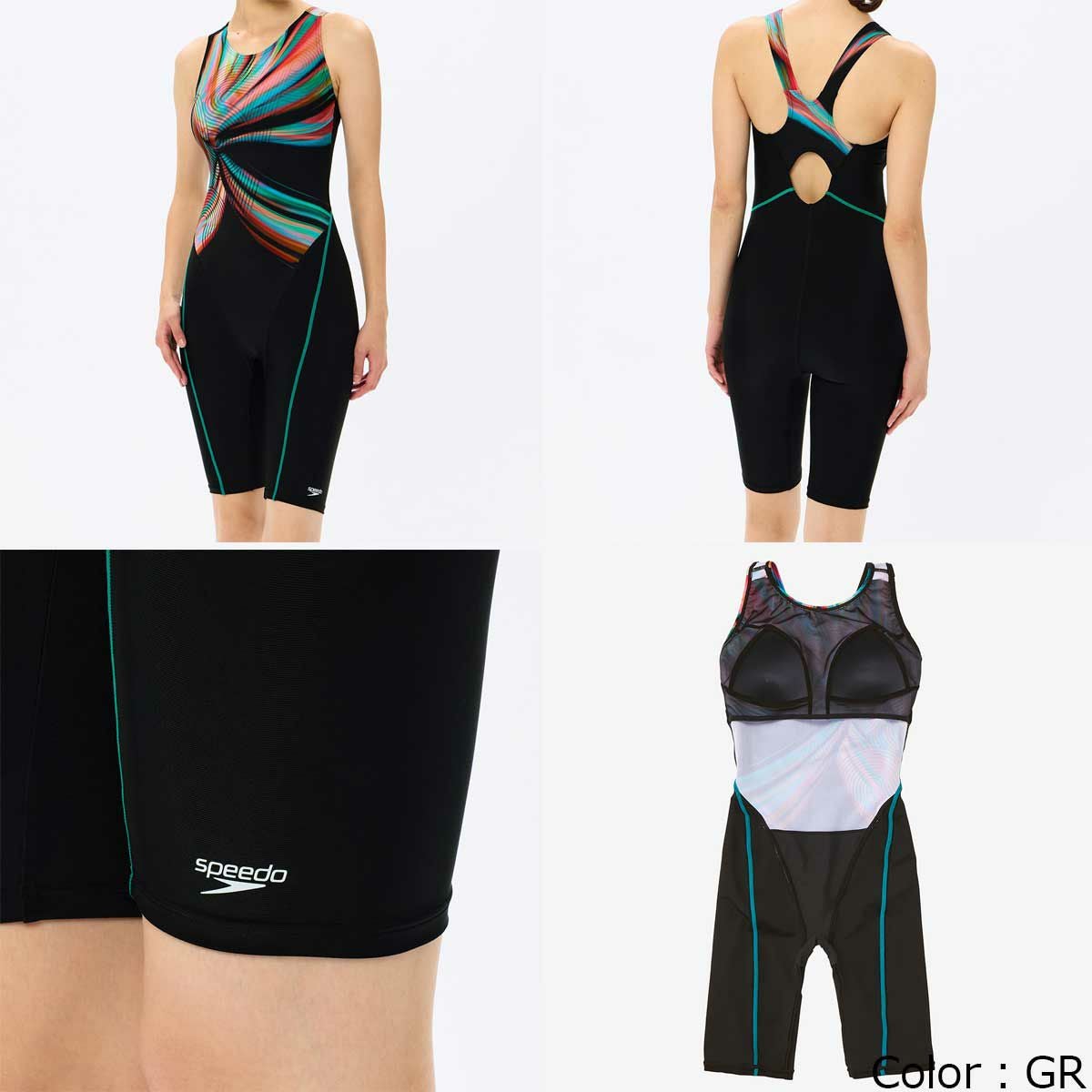 スピードSPEEDOスイムフィットネス水着オブシディアンルースンニースキンObsidianLoosenKneeskinSFW12502-PNレディース女性25S1春夏