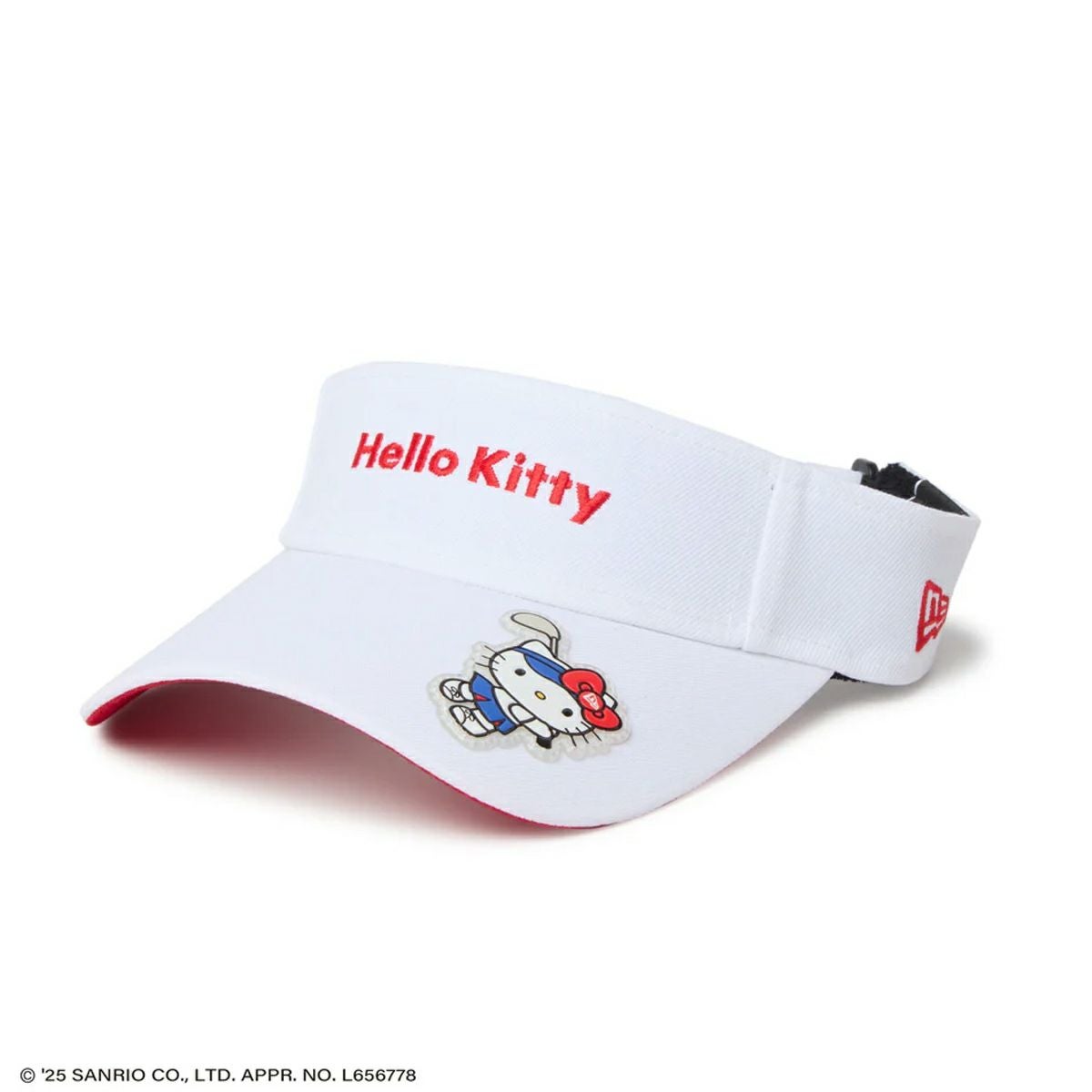 ニューエラNEWERAアウトドアカジュアルWomen'sサンバイザーロングバイザーHELLOKITTYホワイト14348592レディース女性25SP春夏