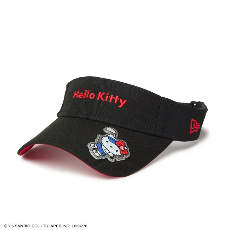 ニューエラNEWERAアウトドアカジュアルWomen'sサンバイザーロングバイザーHELLOKITTYホワイト14348593レディース女性25SP春夏