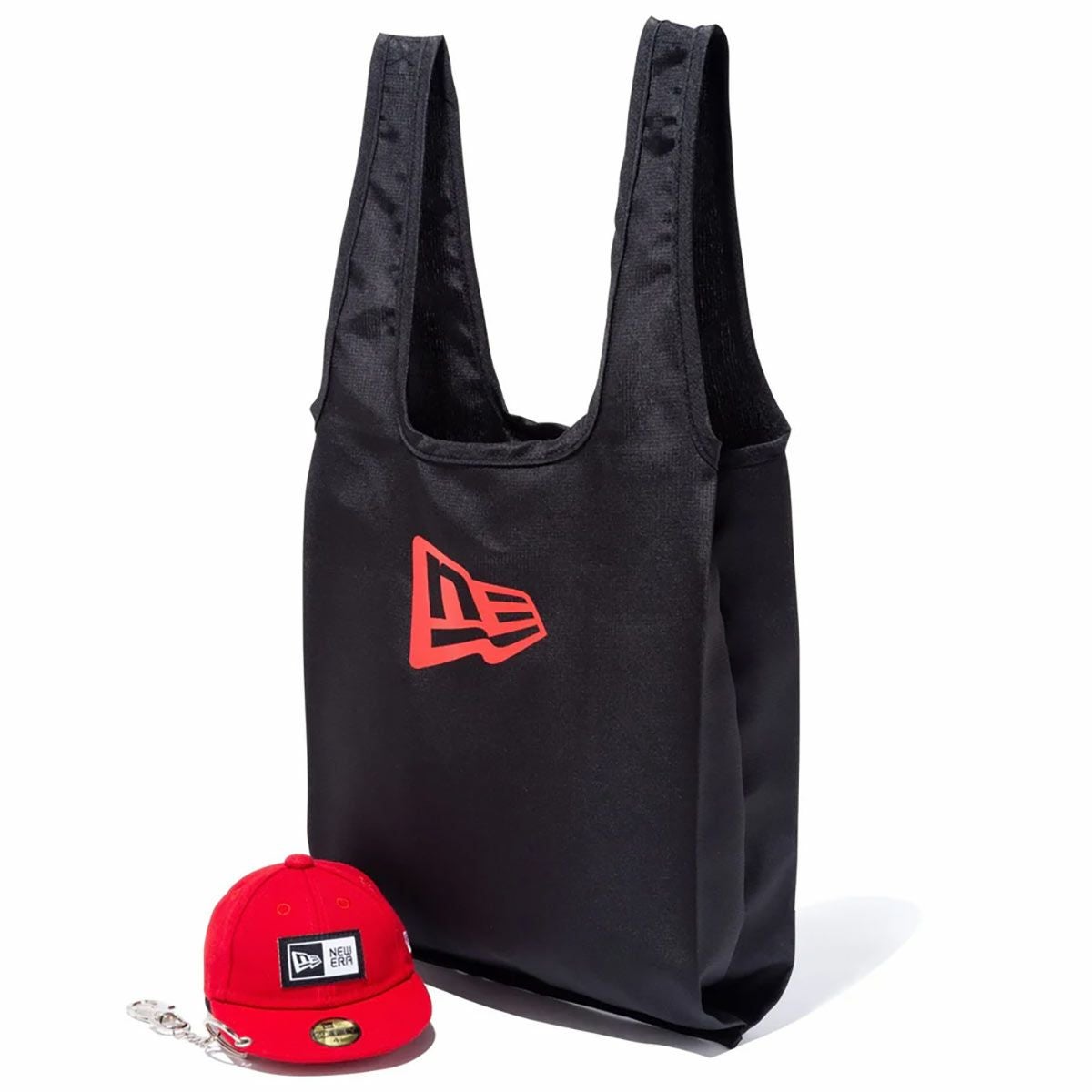 ニューエラNEWERAアウトドアカジュアル鞄バッグトートバッグキャップポーチエコバッグ8Lボックスロゴスカーレット14518214メンズレディースユニセックス25SP春夏