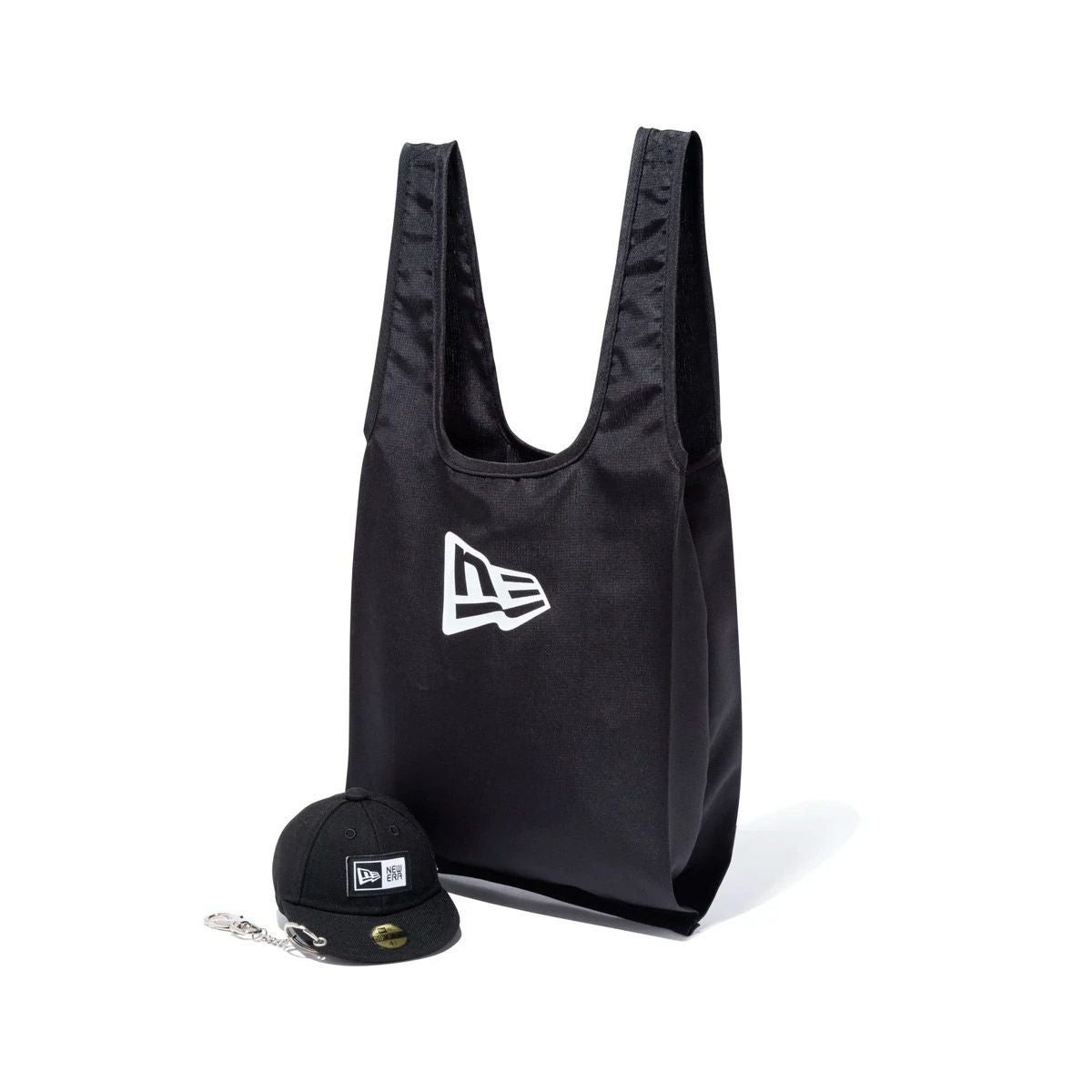 ニューエラNEWERAアウトドアカジュアル鞄バッグトートバッグキャップポーチエコバッグ8Lボックスロゴブラック14518217メンズレディースユニセックス25SP春夏