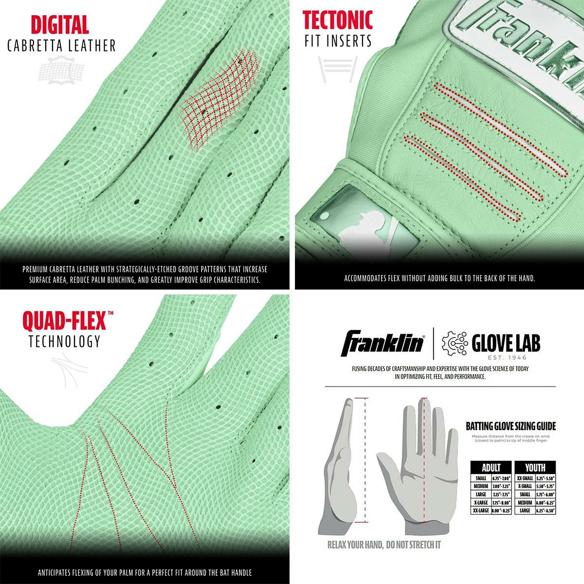 フランクリンFranklinベースボール野球ソフトボールグローブ手袋限定CFXProHi-liteバッティング手袋両手用20883メンズレディースユニセックス25SP春夏