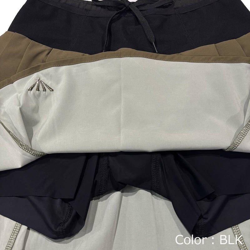 ジンガーJINGERランニングウェアボトムスショートハーフパンツ短パンマルチポケット付きランニングプリーツスカートJF-2053-BLKレディース女性25SP春夏