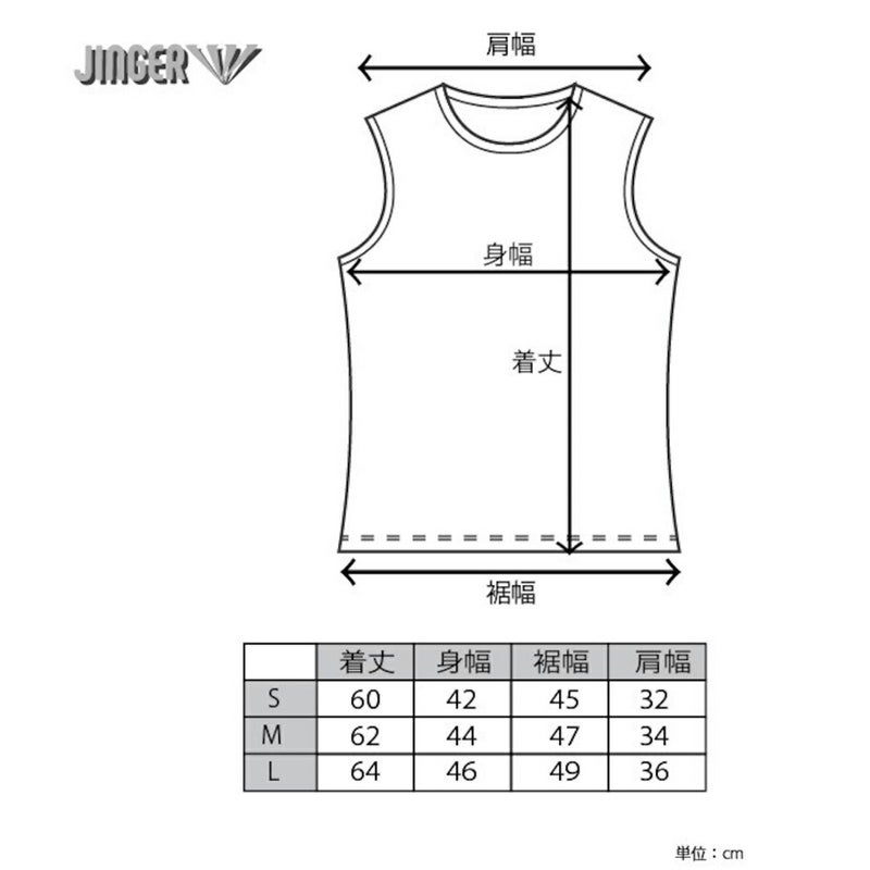 ジンガーJINGERランニングウェアノースリーブタンクトップノースリーブシャツJF-6019-PPLレディース女性25SP春夏