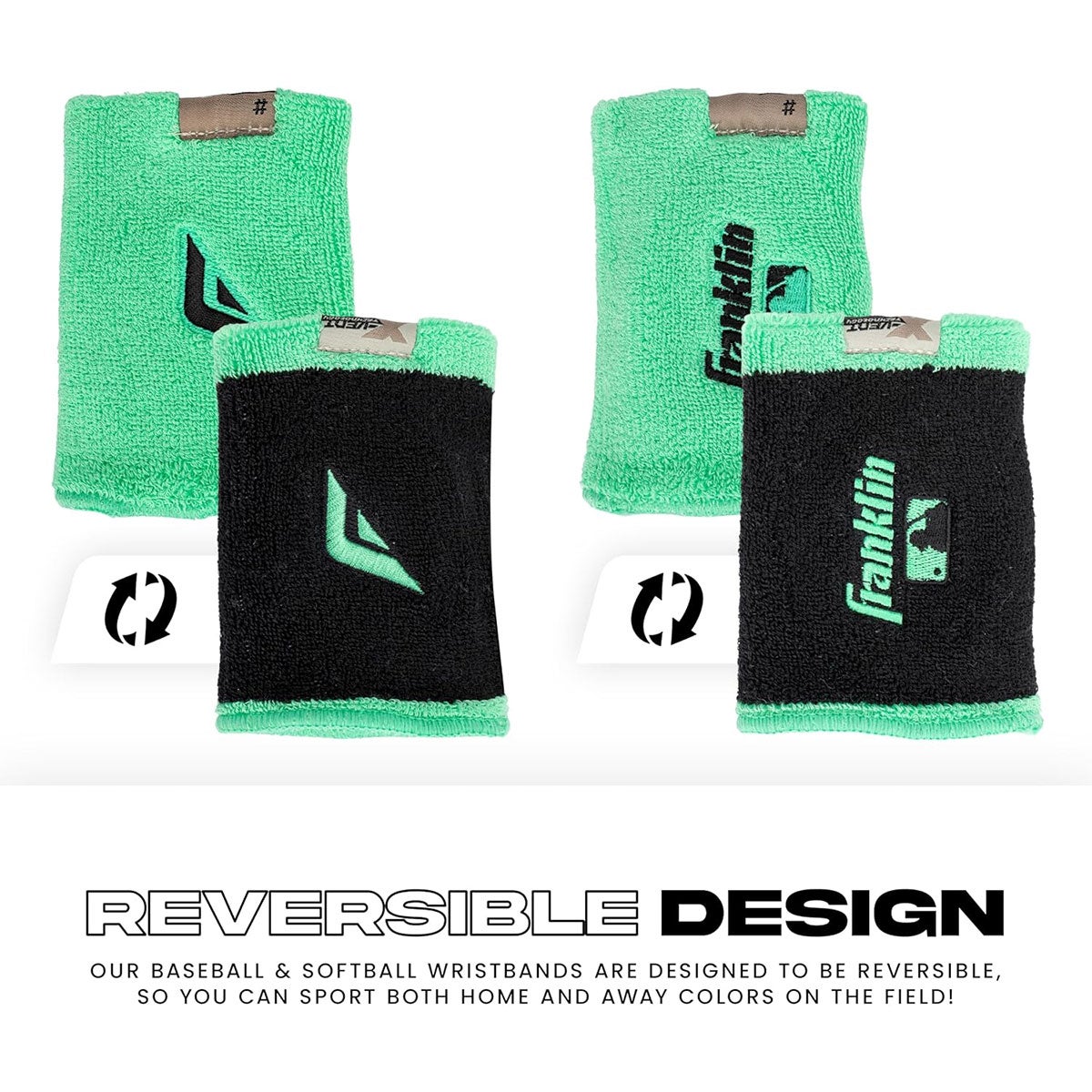 フランクリン Franklin MLB X-VENT Reversible Wristbands 野球 ソフト