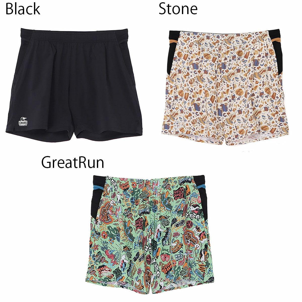 チャムスCHUMSランニングウェアボトムスショートハーフパンツ短パンランニングショーツRunningShortsCH03-1357メンズレディースユニセックス25FA秋冬