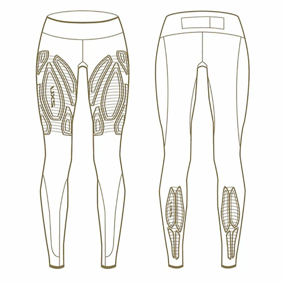 2XUツータイムズユーランニングウェアボトムスインナースパッツレギンスライトスピードMCSミッドライズコンプレッションタイツWA6523B-BLKBRFレディース女性25SP春夏