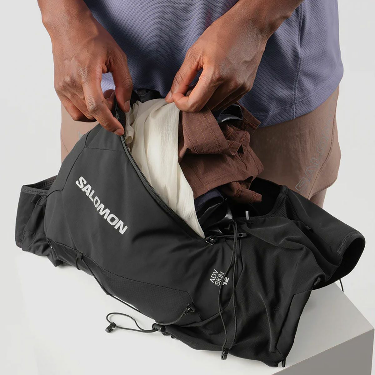 サロモンSALOMONランニング鞄バッグリュックサックバックパックデイパックADVSKIN12フラスク付LC2464300メンズレディースユニセックス25SP春夏