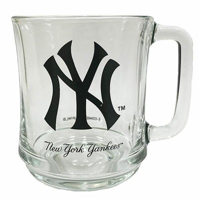 イーカムE-COMEベースボール野球ソフトボールアクセサリーMLBロゴグラスマグカップニューヨークヤンキースYK-GLS01メンズレディースユニセックス25SP春夏