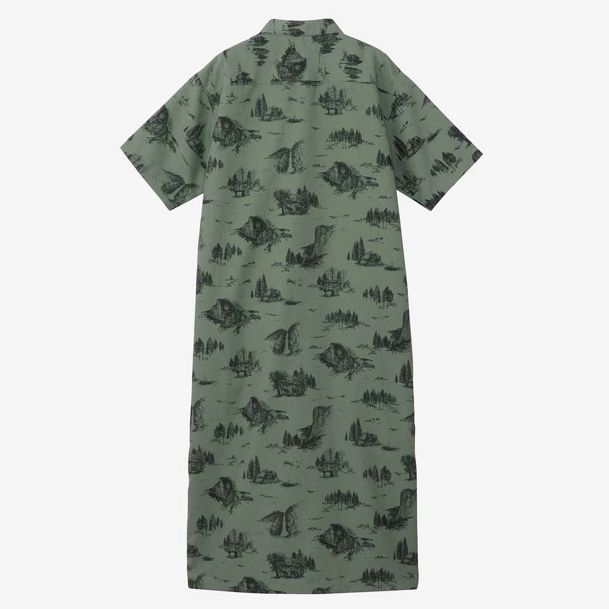 ザ・ノース・フェイスTHENORTHFACEアウトドアカジュアルウェアチュニックワンピースショートスリーブアロハベントシャツワンピースS/SALOHAVENTSHIRTONEPIECENRW22530-YNレディース女性25SS春夏