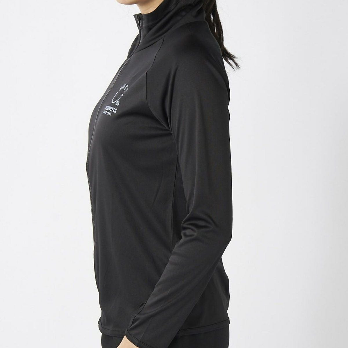 ラスティRUSTYサーフィンサーフラッシュガードUVカットスムースニコちゃん立ち襟UVラッシュガード925-461レディース女性25SP春夏