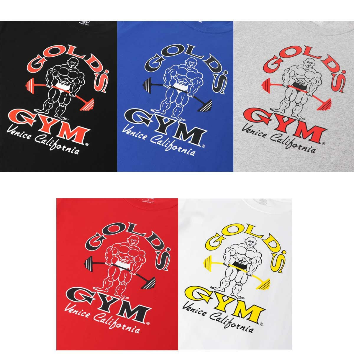 ゴールドジムGOLD'SGYMジムフィットネストレーニングウェア半袖TシャツベーシックTシャツ(ベニスカリフォルニア)G5170メンズ男性