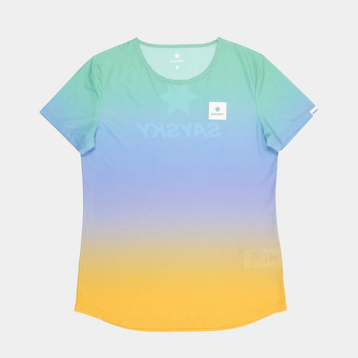 セイスカイSAYSKYランニングウェア半袖TシャツWDRIPDYEFLOWT-SHIRTNWRSS60C1033レディース女性25SP春夏