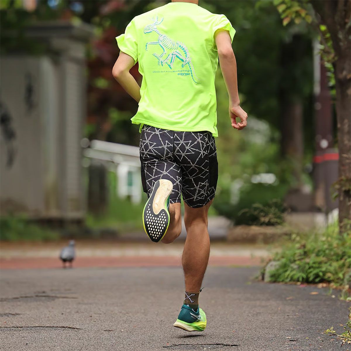 eldoreso ランニングウェア エルドレッソ ELDORESO ランニング ウェア 半袖 Tシャツ Dinosaur Tee