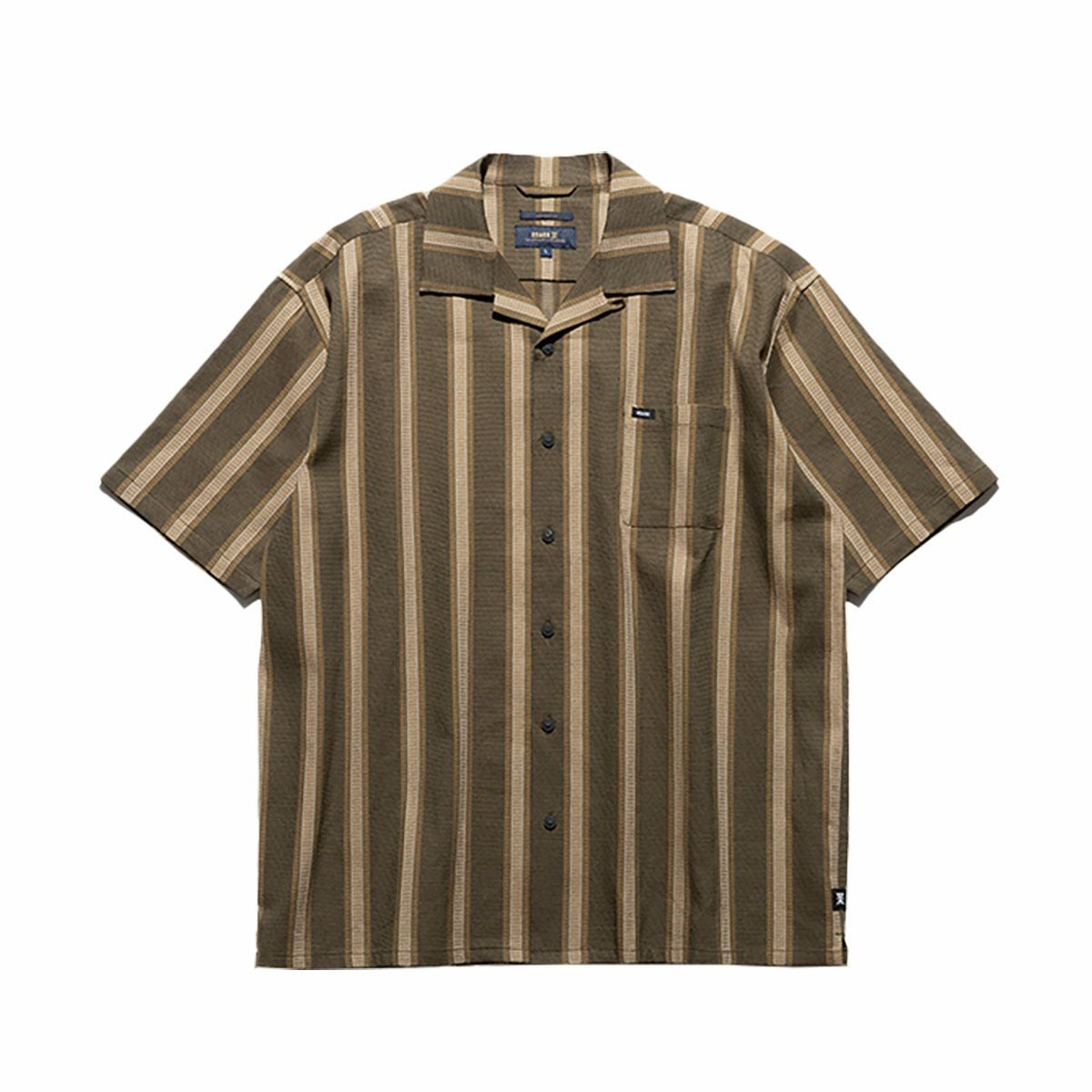 ロアークリバイバルROARKREVIVALサーフィンサーフウェア半袖シャツVERTICALSTRIPEJACQUARDSSRWJ1125メンズ男性25SU春夏