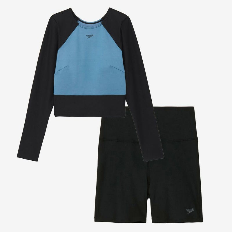 スピードSPEEDOスイムフィットネス競泳水着ミニマムロングスリーブminimUmL/SSFW22450-SBレディース女性25S2秋冬