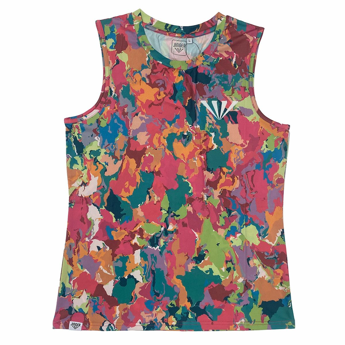 ジンガーJINGERランニングウェアノースリーブタンクトップウィメンズノースリーブシャツJF-6022-MIXレディース女性25SU春夏