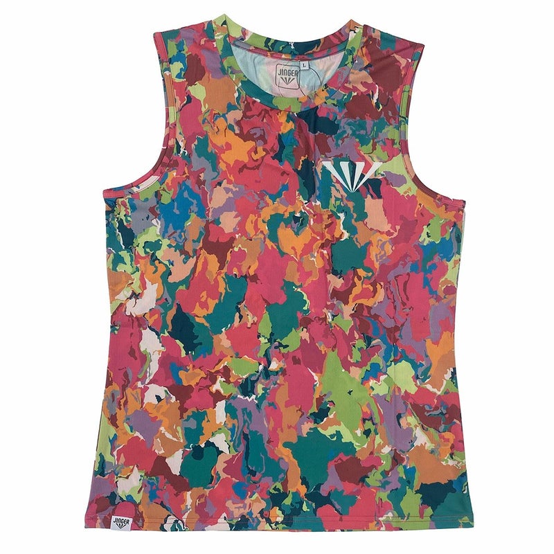 ジンガーJINGERランニングウェアノースリーブタンクトップウィメンズノースリーブシャツJF-6022-MIXレディース女性25SU春夏