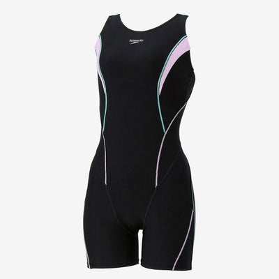 スピードSPEEDOスイムフィットネス競泳水着フィールアップルースンハーフニースキンFeelUpLoosenHalfKneeskinSFW12561-MLレディース女性25S2秋冬