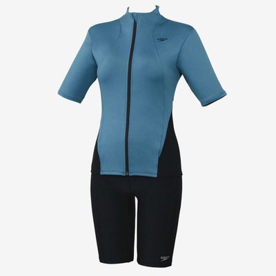 スピードSPEEDOスイムフィットネス競泳水着ショートスリーブウェイビーセパShortSleeveWavySepaSFW32565-SBレディース女性25S2秋冬