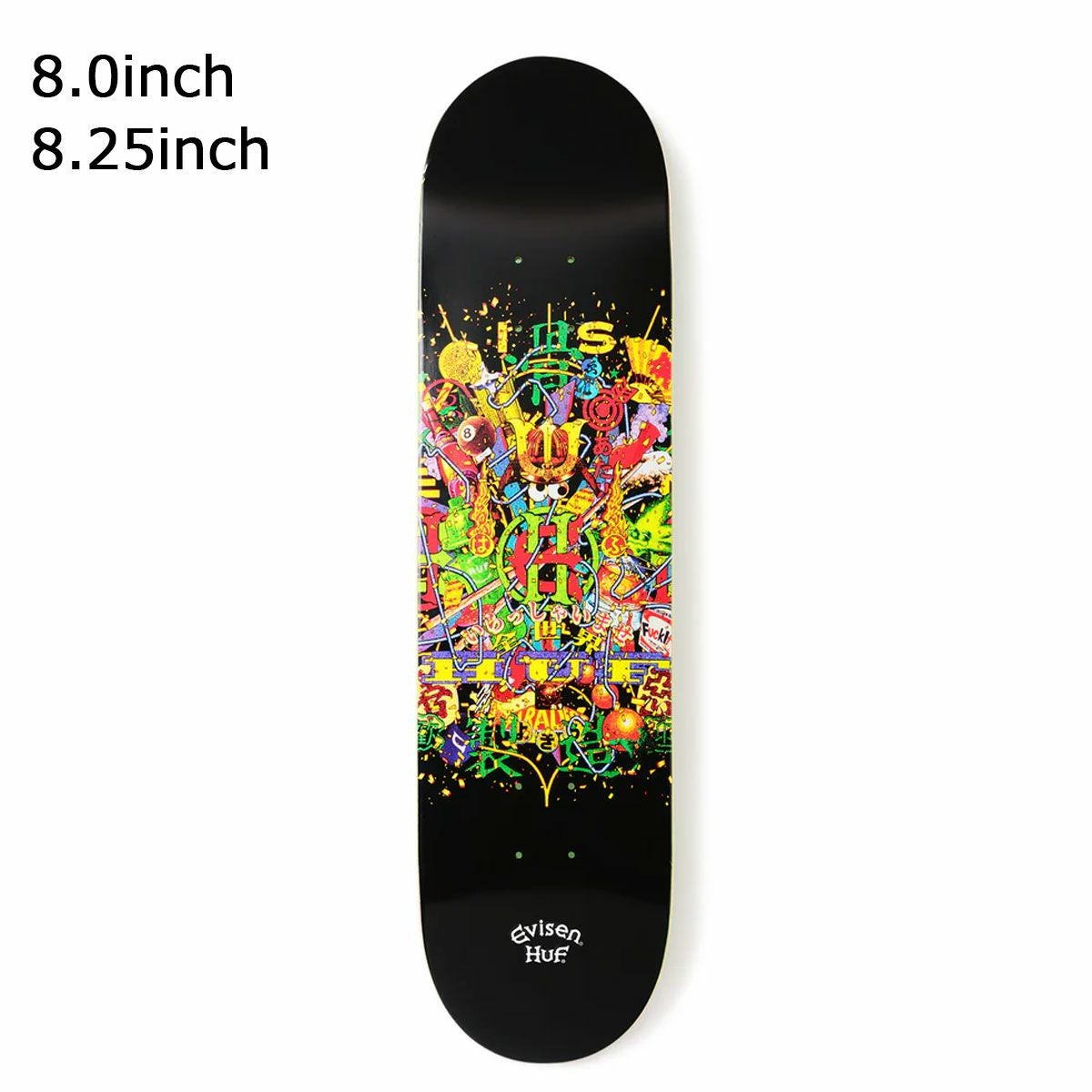 エビセンEVISENスケボースケートボードデッキ板HUFALLSTARDECKEV128-HUF02