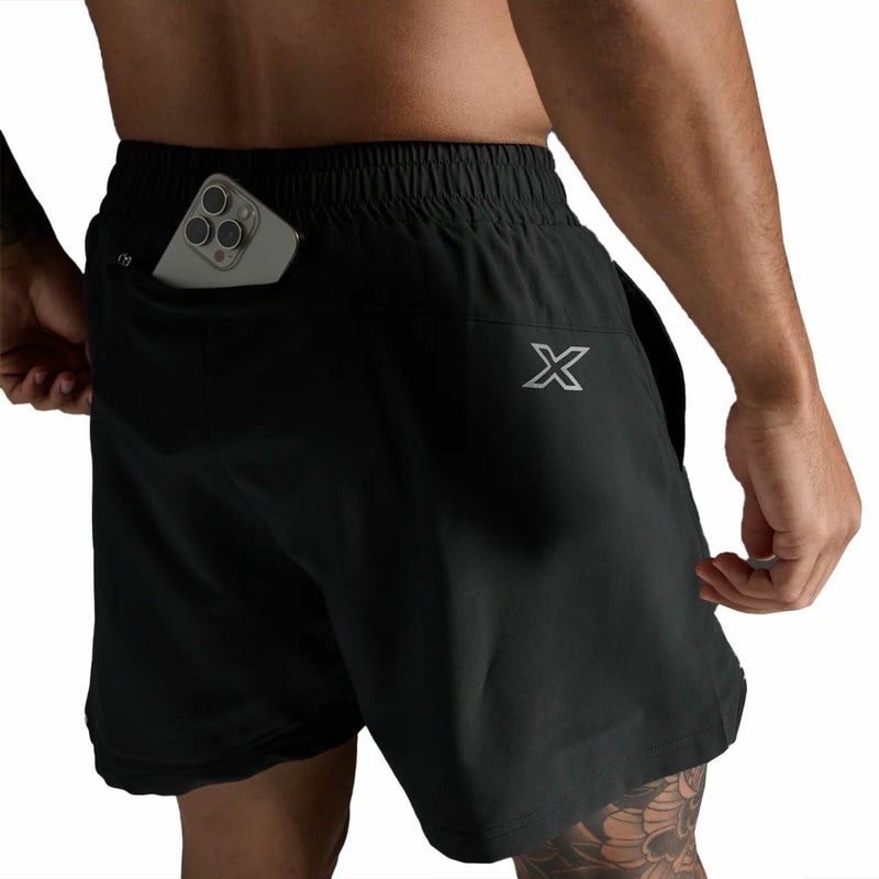 2XUツータイムズユーランニングウェアボトムスショートハーフパンツ短パンエアロ5インチショーツ2.0Aero5InchShortsMR6903B-BLKSRFメンズ男性25FA秋冬