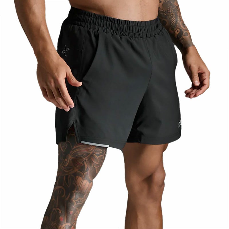 2XUツータイムズユーランニングウェアボトムスショートハーフパンツ短パンエアロ5インチショーツ2.0Aero5InchShortsMR6903B-BLKSRFメンズ男性25FA秋冬