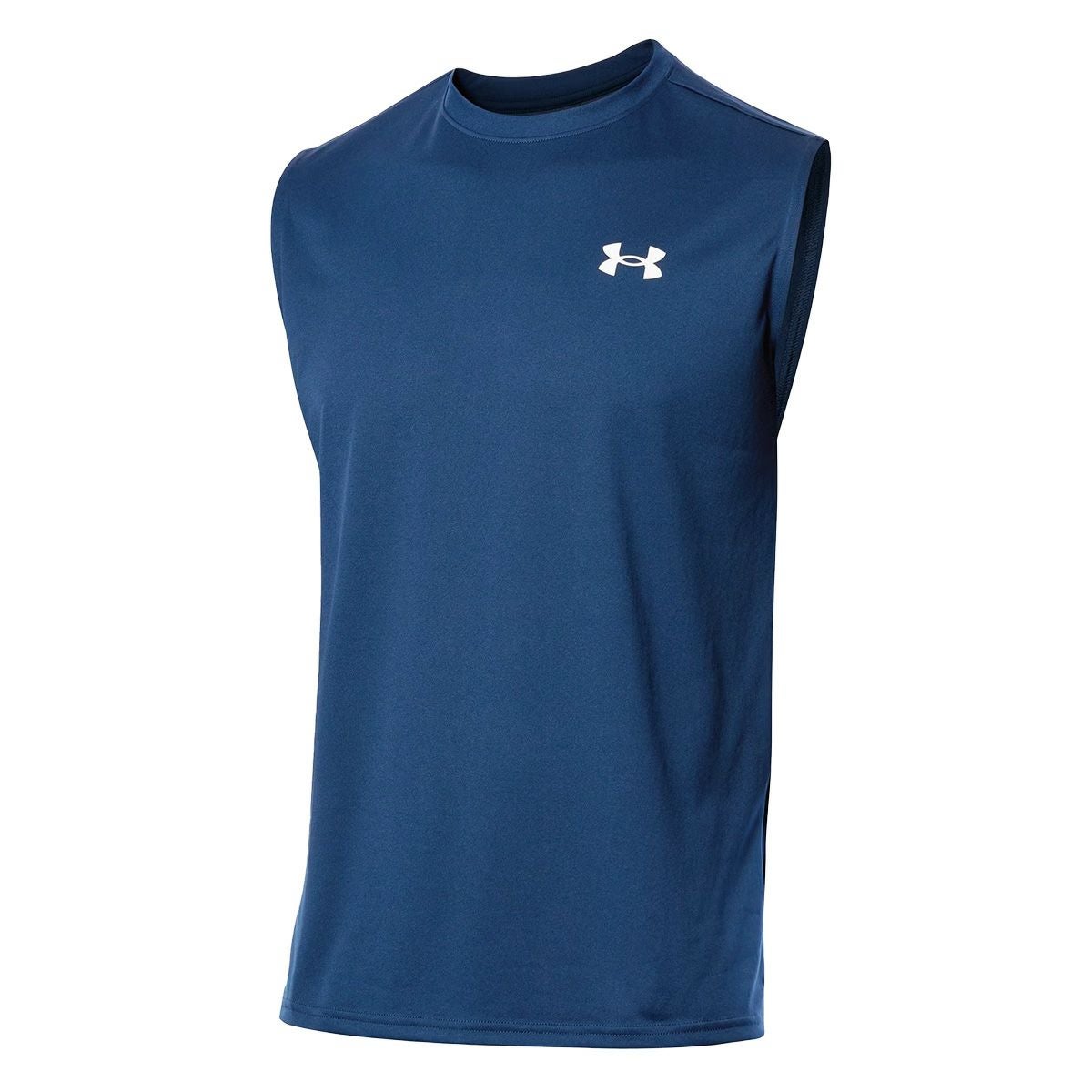 アンダーアーマーUNDERARMOURジムフィットネスヨガウェアノースリーブタンクトップテックスリーブレスシャツTechSL1367452-408メンズ男性25FA秋冬