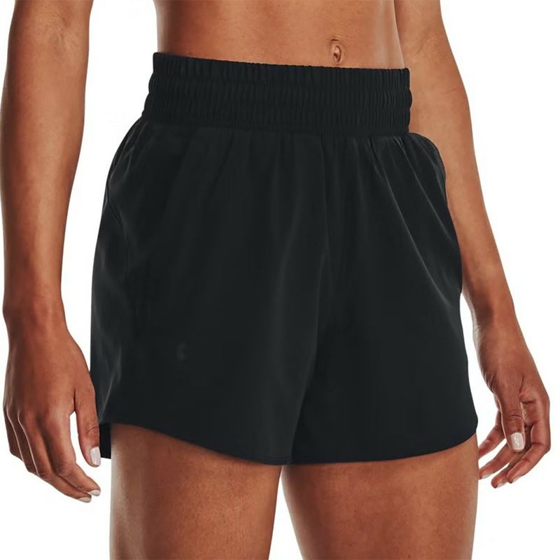 アンダーアーマーUNDERARMOURジムフィットネスヨガウェアボトムスショートハーフパンツ短パンフレックスウーブン5インチショーツVANISH5INSHORT1376933-001レディース女性25FA秋冬