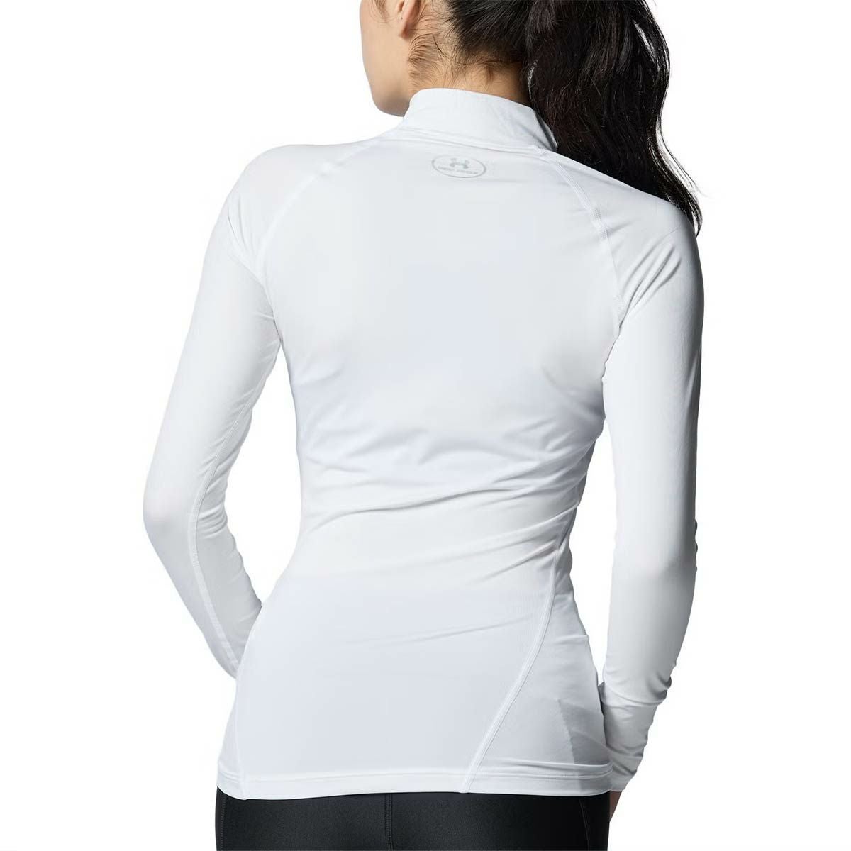 アンダーアーマーUNDERARMOURジムフィットネスヨガウェアインナーシャツアンダーシャツヒートギアコンプレッションモックシャツHGCompressionLSMock1358605-100レディース女性25FA秋冬