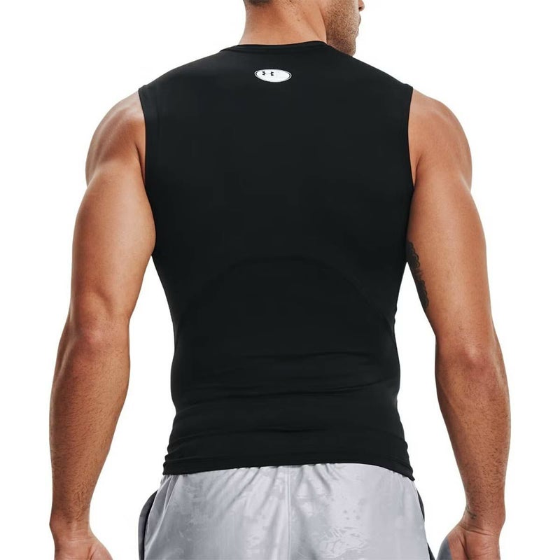 アンダーアーマーUNDERARMOURジムフィットネスヨガウェアインナーシャツアンダーシャツヒートギアアーマーコンプレッションスリーブレスシャツHGArmourCompSL1361522-001メンズ男性25FA秋冬