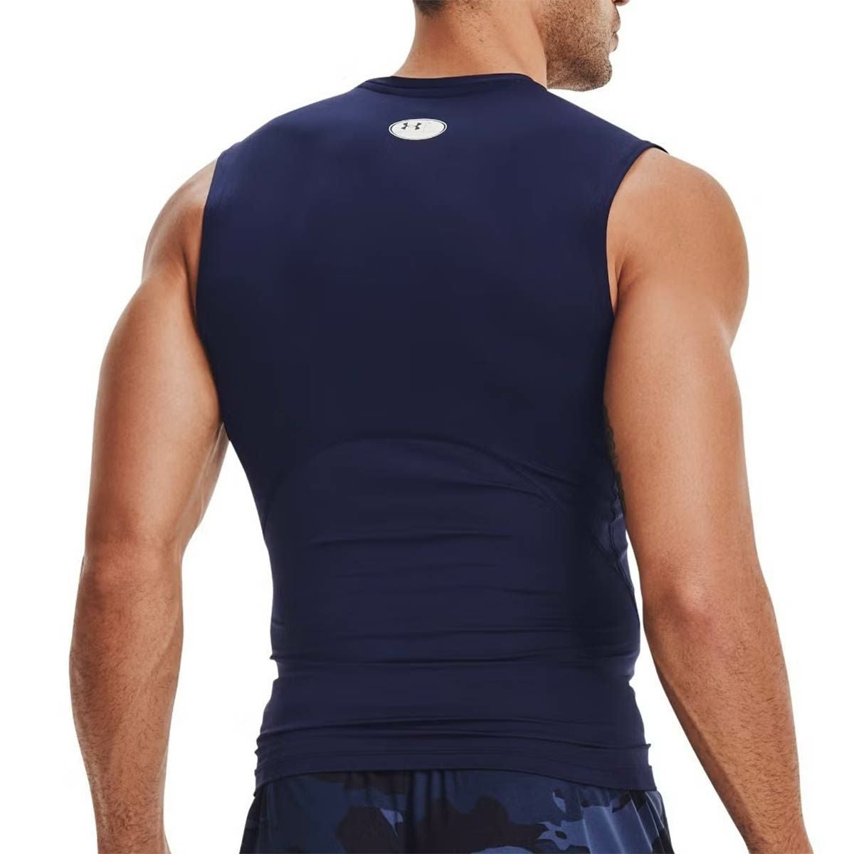 アンダーアーマーUNDERARMOURジムフィットネスヨガウェアインナーシャツアンダーシャツヒートギアアーマーコンプレッションスリーブレスシャツHGArmourCompSL1361522-410メンズ男性25FA秋冬