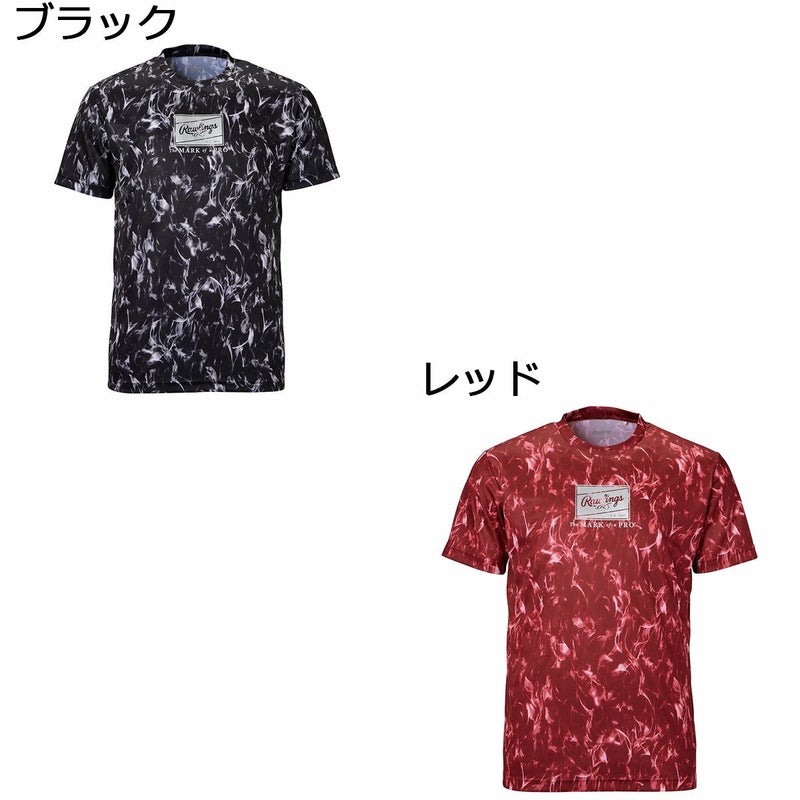 ローリングスRawlingsベースボール野球ソフトボールウェア半袖TシャツコンバットフレイムグラフィックTシャツCOMBATFLAMEGRAPHICT-SHIRTAST15F01メンズ男性25FA秋冬