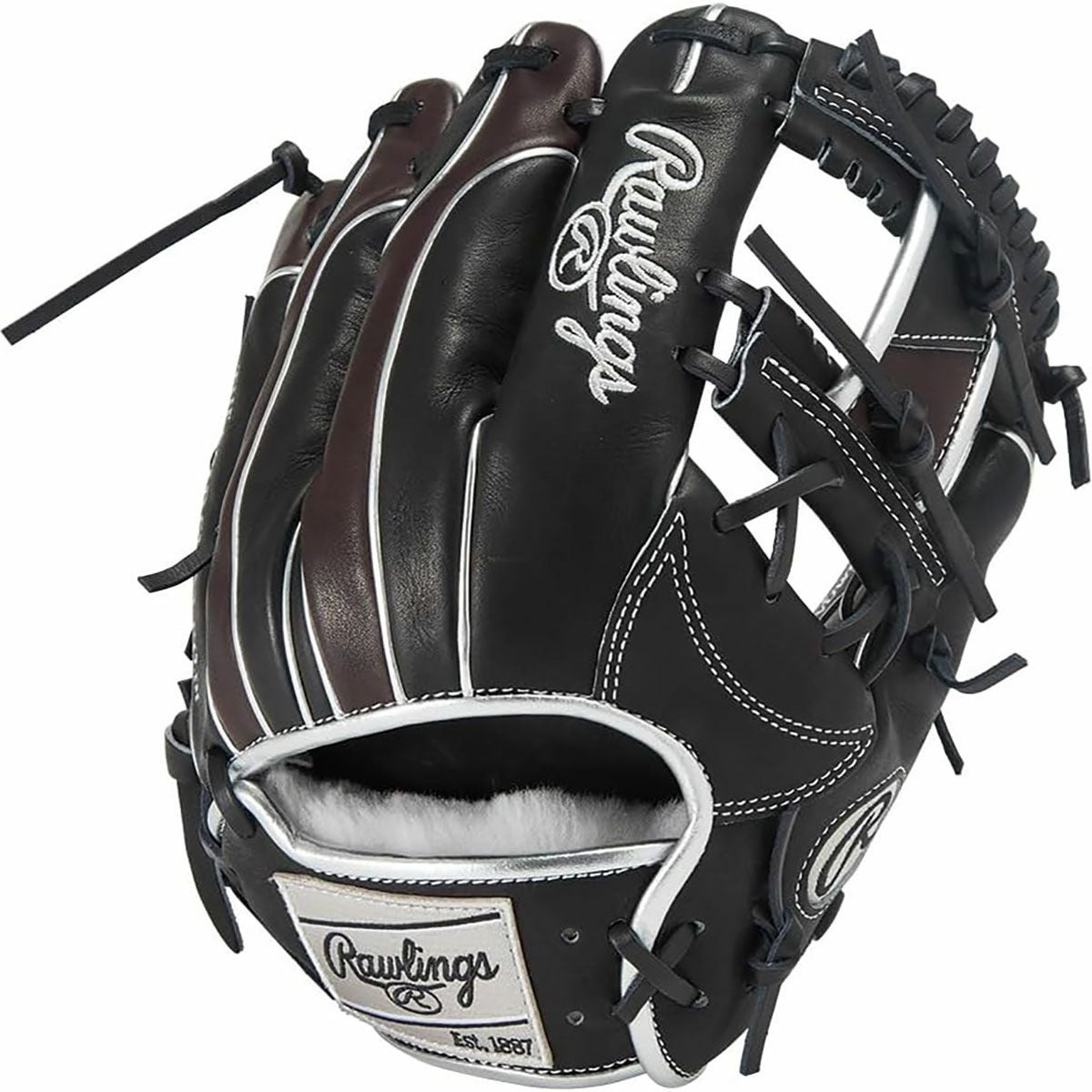 美品 Rawlings 軟式グローブ 黒/グレー/ゴールド ローリングス グローブ 大人 一般 軟式 HOH Wizard ＃01 COLORS 内野手